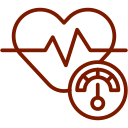 Icon of heart with pulse