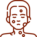 Icon face with a rashes